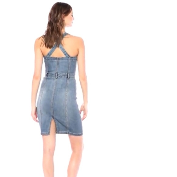 William Rast Serena Cross Strap Denim Dress - Picture 3 of 7